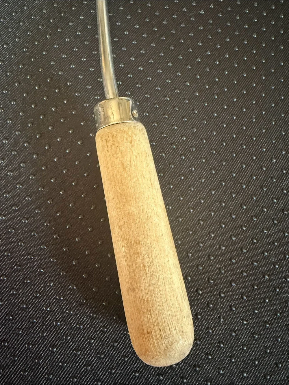 Vintage Keenspoon Lewis T Forias Stainless Steel Cheese Server Wood Handle USA